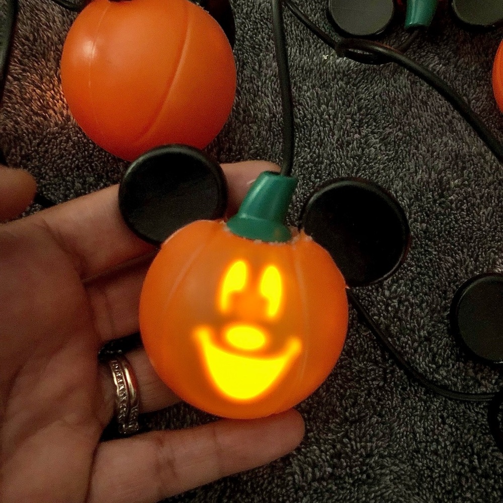 Disney Mickey Mouse Pumpkin String Lights - Orange and Black